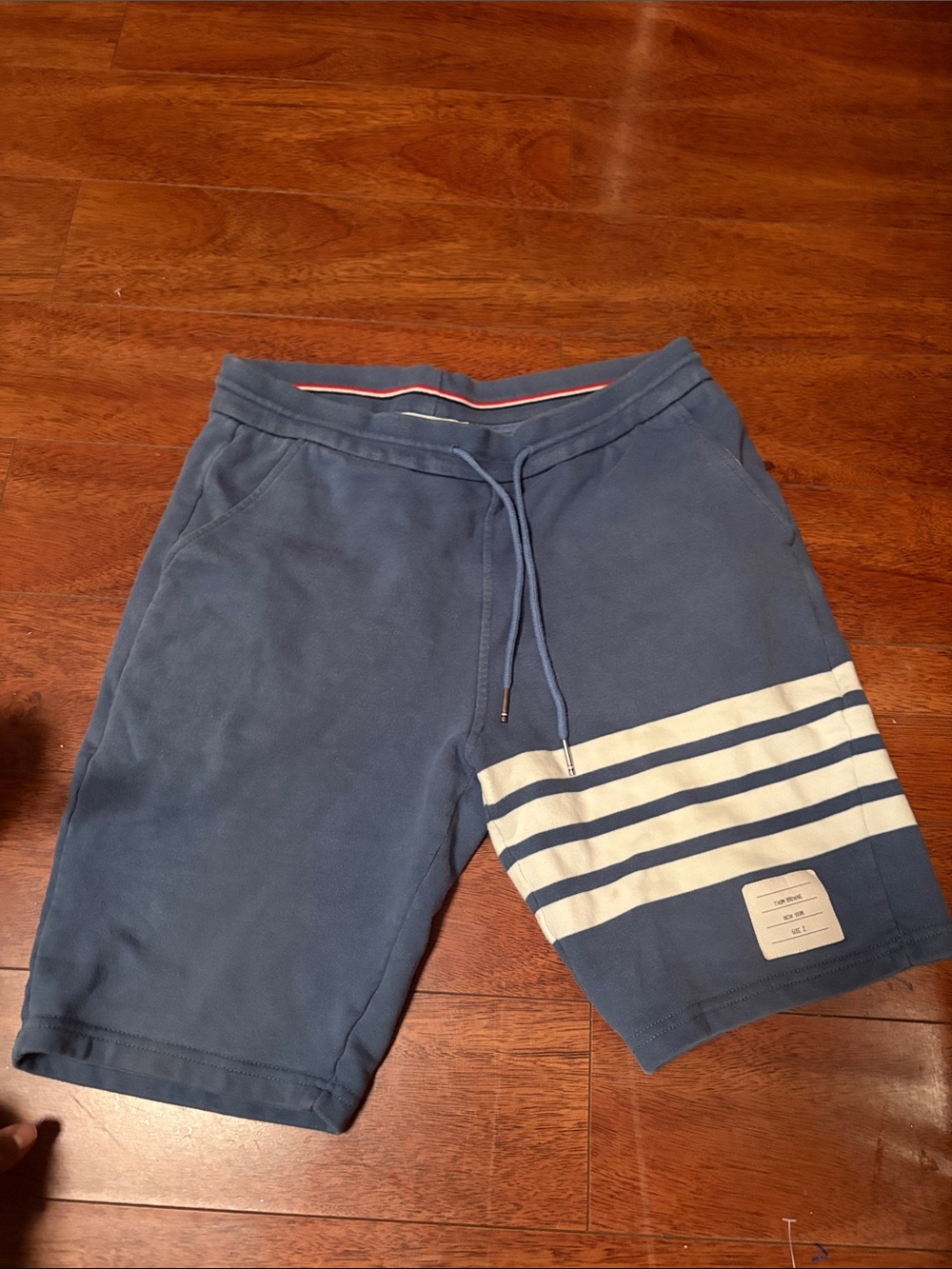 Thom Browne Navy Blue Striped Men’s Shorts